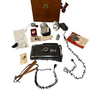 Polaroid Land Camera Model 110a with Case and Accessories